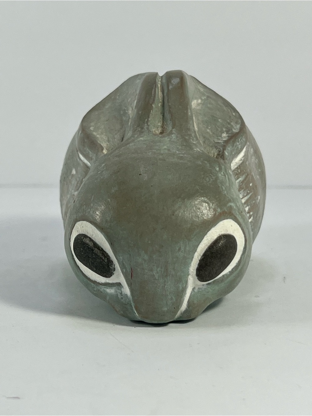 Vintage Isabel Bloom Signed Big Eyed Bunny Rabbit Figurine Concrete Sculpture